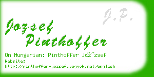 jozsef pinthoffer business card